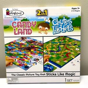 Target Bullseye Colorforms 2-in-1 Candy Land & Chutes and Ladders Game Set, New